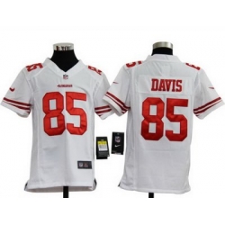 Youth Nike San Francisco 49ers 85# Vernon Davis White Jerseys