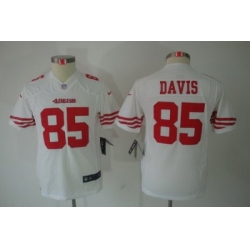 Youth Nike San Francisco 49ers #85 Vernon Davis White Limited Jerseys
