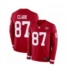 Youth Nike San Francisco 49ers 87 Dwight Clark Limited Red Therma Long Sleeve NFL Jersey