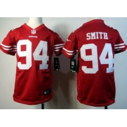 Youth Nike San Francisco 49ers #94 Justin Smith Red Nike NFL Jerseys