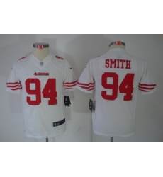 Youth Nike San Francisco 49ers #94 Smith White Limited Jerseys