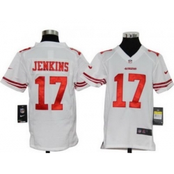 Youth Nike nfl san francisco 49ers #17 Jenkins White jerseys