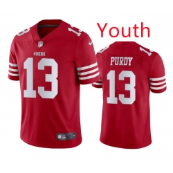 Youth San Francisco 49ers 13 Brock Purdy Red Football Jersey