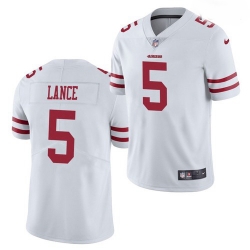 Youth San Francisco 49ers #5 Trey Lance Jersey White 2021 Limited Football