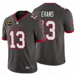 Men Tampa Bay Buccaneers 13 Mike Evans 2022 Grey With 4 Star C Patch Vapor Untouchable Limited Stitched Jersey