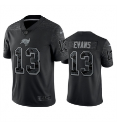 Men Tampa Bay Buccaneers 13 Mike Evans Black Reflective Limited Stitched Jersey
