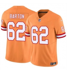 Men Tampa Bay Buccaneers 62 Graham Barton Orange 2024 Draft F U S E  Throwback Limited Stitched Jersey