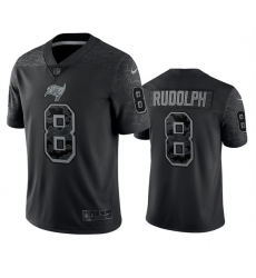 Men Tampa Bay Buccaneers 8 Kyle Rudolph Black Reflective Limited Stitched Jersey