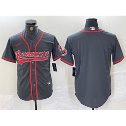 Men Tampa Bay Buccaneers Blank Grey Cool Base Stitched Baseball Jersey