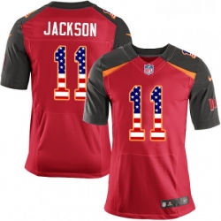Mens Nike Tampa Bay Buccaneers 11 DeSean Jackson Elite Red Home USA Flag Fashion NFL Jersey