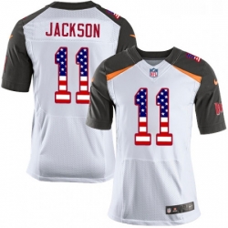 Mens Nike Tampa Bay Buccaneers 11 DeSean Jackson Elite White Road USA Flag Fashion NFL Jersey
