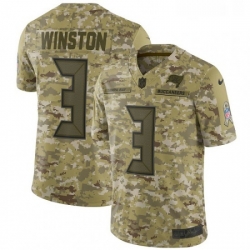 Mens Nike Tampa Bay Buccaneers 3 Jameis Winston Limited Camo 2018 Salute to Service NFL Jersey