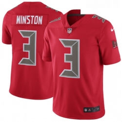 Mens Nike Tampa Bay Buccaneers 3 Jameis Winston Limited Red Rush Vapor Untouchable NFL Jersey