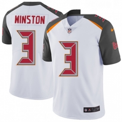 Mens Nike Tampa Bay Buccaneers 3 Jameis Winston White Vapor Untouchable Limited Player NFL Jersey