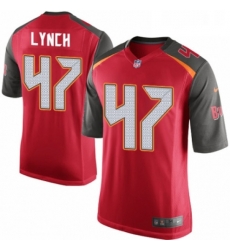 Mens Nike Tampa Bay Buccaneers 47 John Lynch Game Red Team Color NFL Jersey