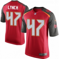 Mens Nike Tampa Bay Buccaneers 47 John Lynch Game Red Team Color NFL Jersey