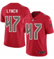 Mens Nike Tampa Bay Buccaneers 47 John Lynch Limited Red Rush Vapor Untouchable NFL Jersey