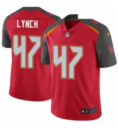 Mens Nike Tampa Bay Buccaneers 47 John Lynch Red Team Color Vapor Untouchable Limited Player NFL Jersey