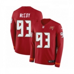 Mens Nike Tampa Bay Buccaneers 93 Gerald McCoy Limited Red Therma Long Sleeve NFL Jersey