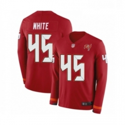 Mens Tampa Bay Buccaneers 45 Devin White Limited Red Therma Long Sleeve Football Jersey