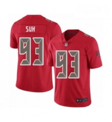 Mens Tampa Bay Buccaneers 93 Ndamukong Suh Limited Red Rush Vapor Untouchable Football Jersey