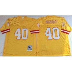 Mitchell&Ness Buccaneers 40 Mike Alstott Gold Throwback Stitched NFL Jersey
