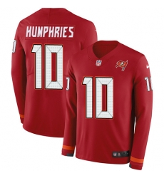 Nike Buccaneers 10 Adam Humphries Red Team Color Men s Stitched NFL Limited Therma Long Sleeve Jersey