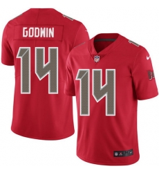 Nike Buccaneers 14 Chris Godwin Red Men Stitched NFL Limited Rush Jersey