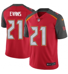 Nike Buccaneers #21 Justin Evans Red Team Color Mens Stitched NFL Vapor Untouchable Limited Jersey