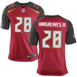 Nike Buccaneers #28 Vernon Hargreaves III Red Team Color Mens Stitched NFL New Elite Jersey