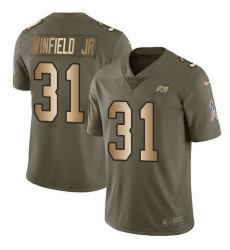 Nike Buccaneers 31 Antoine Winfield Jr  Olive Gold Men Stitched NFL Limited 2017 Salute To Service Jersey
