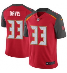 Nike Buccaneers #33 Carlton Davis Red Team Color Mens Stitched NFL Vapor Untouchable Limited Jersey