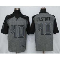Nike Buccaneers #40 Mike Alstott Gray Mens Stitched NFL Limited Gridiron Gray Jersey