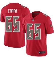 Nike Buccaneers 65 Alex Cappa Red Men Stitched NFL Limited Rush Jersey