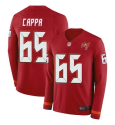 Nike Buccaneers 65 Alex Cappa Red Team Color Men Stitched NFL Limited Therma Long Sleeve Jersey