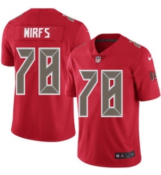 Nike Buccaneers 78 Tristan Wirfs Red Men Stitched NFL Limited Rush Jersey