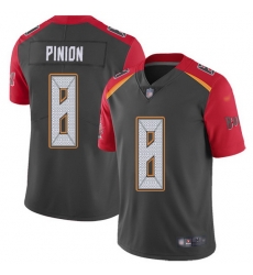 Nike Buccaneers 8 Bradley Pinion Gray Men Stitched NFL Limited Inverted Legend Jersey