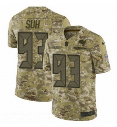 Nike Buccaneers 93 Ndamukong Suh Camo Men Stitched NFL Limited 2018 Salute To Service Jersey