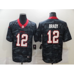 Nike Tampa Bay Buccaneers 12 Tom Brady Black Camo Limited Jersey