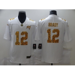 Nike Tampa Bay Buccaneers 12 Tom Brady White Leopard Vapor Untouchable Limited Jersey