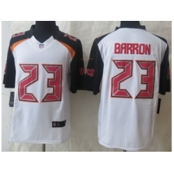 Nike Tampa Bay Buccaneers 23 Mark Barron White Limited NFL Jersey