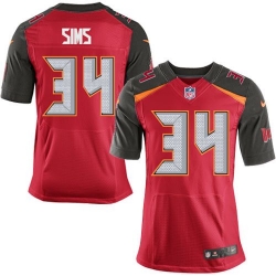 Nike Tampa Bay Buccaneers #34 Charles Sims Red Team Color Men 27s Stitched NFL New Elite Jersey