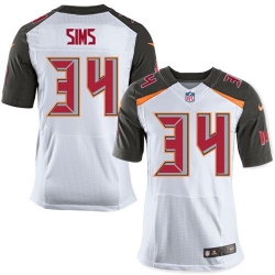 Nike Tampa Bay Buccaneers #34 Charles Sims White Men 27s Stitched NFL New Elite Jersey