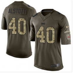 Nike Tampa Bay Buccaneers #40 Mike Alstott Green Men 27s Stitched NFL Limited Salute to Service Jersey