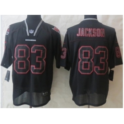 Nike Tampa Bay Buccaneers 83 Vincent Jackson Black Elite Light Out NFL Jersey