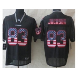 Nike Tampa Bay Buccaneers 83 Vincent Jackson Black Elite USA Flag Fashion NFL Jersey