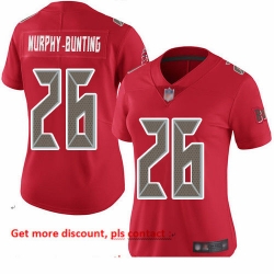 Buccaneers 26 Sean Murphy Bunting Red Women Stitched Football Limited Rush Jersey