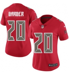 Nike Buccaneers #20 Ronde Barber Red Womens Stitched NFL Limited Rush Jersey