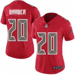 Nike Buccaneers #20 Ronde Barber Red Womens Stitched NFL Limited Rush Jersey