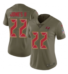 Nike Buccaneers #22 Ronald Jones II Olive Womens Stitched NFL Limited 2017 Salute to Service Jersey